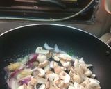 A picture of step 2 of Mushroom soup.