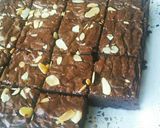 Foto langkah ke 9 dari resep Shiny Chewy Brownies.