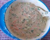 A picture of step 2 of Bakwan sayur (vegetables friters).