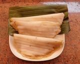 A picture of step 9 of Chakka appam/ steamed jackfruit rice cake.