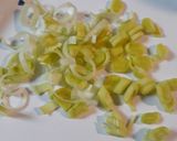A picture of step 1 of Lentils, Leeks, and Garlic.