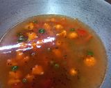 A picture of step 4 of Rava upma.