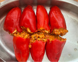 Foto del paso 5 de la receta: Pimientos rellenos de champiñones y jamón serrano