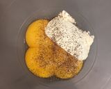 A picture of step 2 of Omelet with Crème Fraîche and Swiss Cheese.