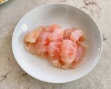 A picture of step 1 of Rice Papers in John Dory Soup.