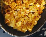A picture of step 4 of Paneer Kolhapuri masala.