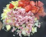 Foto del paso 4 de la receta Espaguetis con manzana y bacon