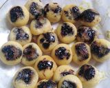 A picture of step 8 of Pancake poppers with chocolate filling.