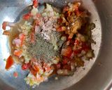 A picture of step 2 of Bhel puri.