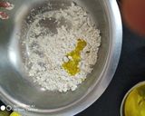 A picture of step 2 of Colourful Sweet Thandai Mathri.