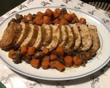 Une image de l'étape 13 de Rôti de porc en cocotte aux carottes,oignons et champignons (cuisson au four).