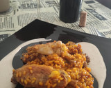Foto del paso 7 de la receta: Arroz a la Paella de Alitas de Pollo y Presa Ibérica con Mayonesa de Humo