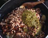 A picture of step 7 of Gnochi with Mushrooms and Pine Nuts.