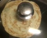 A picture of step 2 of Bhagar Dosa with potato and green chatani.