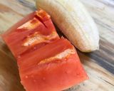 Foto langkah ke 7 dari resep Mpasi 6month tepung beras merah mix buncis, pisang dan pepaya with ub.