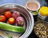 A picture of step 1 of Vegetables green moong sprouts salad.