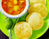 पूरी आलू टमाटर की सब्जी(poori aloo tamatar ki sabzi recipe in hindi) रेसिपी चरण 4 फोटो