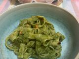 พาสต้าซอสเพสโต้ (Fettuccine with Pesto Sauce)