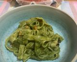 รูปขั้นตอนการทำที่ 3 ของ พาสต้าซอสเพสโต้ (Fettuccine with Pesto Sauce)