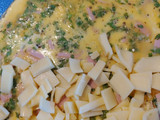 Omelette jamón queso cilantro 🥚🧀💚