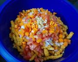 A picture of step 3 of Kurkure Chaat.