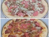 Smoked beef pizza