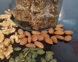A picture of step 5 of Dry fruits roll for new year treat.