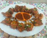 A picture of step 6 of Lollipops with schezwan sauce.