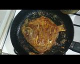 A picture of step 3 of Meen pollichathu/ Fish fried in banana leaf wrap.