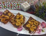A picture of step 3 of Banana and Nutella Open Sandwiches.