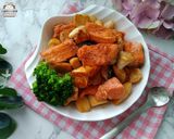 糖醋鮭魚杏鮑菇★不用糖，果醋調味低醣家常菜的食譜步驟4照片