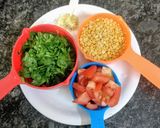 A picture of step 1 of Palak dal.