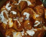 A picture of step 12 of Lucknowi Bharwa Aloo.