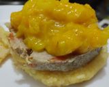 Foto del paso 5 de la receta: Arepa🫓rellena🥯de fiambre🧀de pollo casero y chutney de mango🧅🥭🌶️
