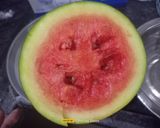 A picture of step 1 of Watermelon Cooler.