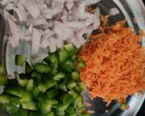 A picture of step 1 of Chak Angouba vegetable pulao.