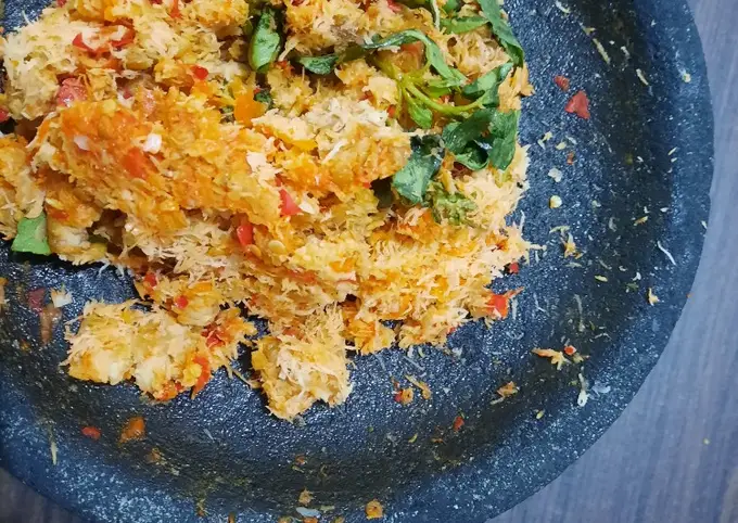 Langkah-langkah untuk membuat Resep Sambal(urap) Tempe Daun Jeruk ala Dapur RumahðŸ˜‹