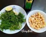 A picture of step 1 of Minty Hummus.