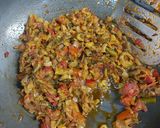 A picture of step 2 of Bitter gourd with onion masala.