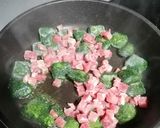 Foto del paso 2 de la receta Huevos revueltos con espinaca y jamón