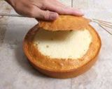 A picture of step 6 of Pokemon themed Victoria sponge cake.