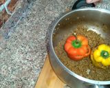 A picture of step 7 of Achari shimla mirch keema - capsicum with beef mince.