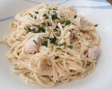 Foto del paso 3 de la receta: Espagueti con salsa blanca y pollo