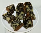 A picture of step 15 of Eggless marble cake.