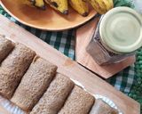 Foto langkah ke 8 dari resep 5. DADAR GULUNG PISANG COKLAT.