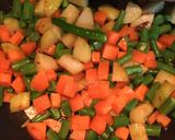 A picture of step 3 of Poha Veggie Roastie.