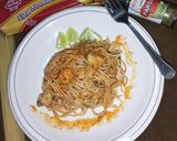 A picture of step 5 of Veg spicy spaghetti.