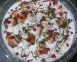 A picture of step 8 of Dahi bhalla.