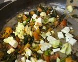 A picture of step 3 of Avocado Bhujiya with Laccha Paratha.
