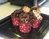 Foto langkah ke 8 dari resep Muffin Chocolate Tintin Rayner (tanpa Mixer).